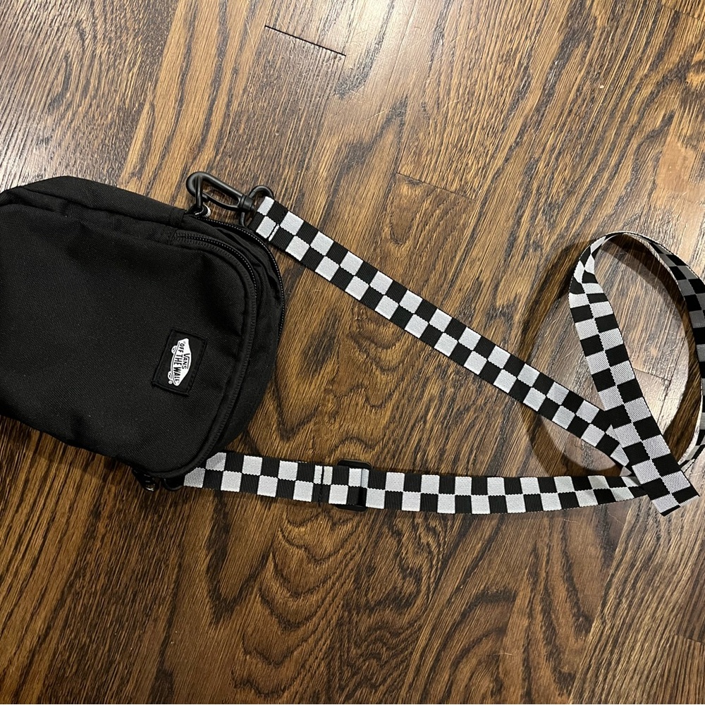 Vans Crossbody Bag with Checkered Strap
